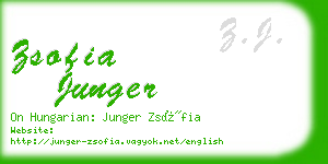 zsofia junger business card